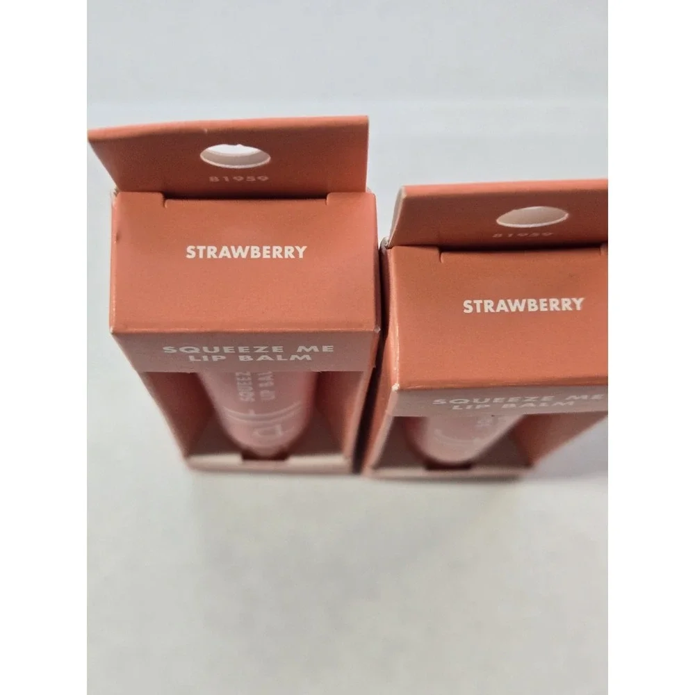Elf Squeeze Me Lip Balm Strawberry .21 0z New in Box Lot of 2